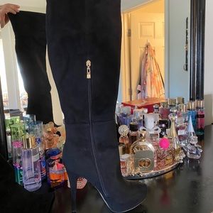 BEBE Black Suede ThighHigh Boots